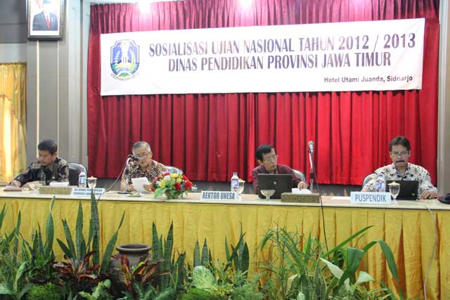 SOSIALISASI UNAS DINAS PENDIDIKAN PROVINSI JAWA TIMUR 28 MARET 2013