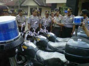 Tujuh Polsek Baru Polres Mojokerto Kota Terima Bantuan Motor