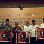 Hasil Undian Nomor Urut Tiga calon Cagub Jatim 2013