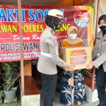 Polwan bersama dengan Bhayangkari menyambut HUT Ke 73 Polwan, Polres Malang Gelar Baksos