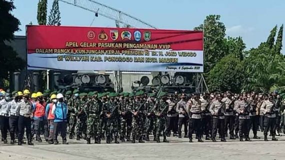 Agenda Presiden Jokowi di Ponorogo, Kerahkan Personel keamanan dari TNI dan Polri