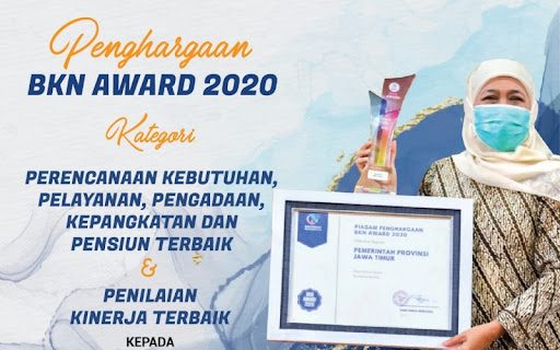 BKN Award 2021, Pemprov Jatim Raih Dua Kategori Penghargaan