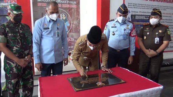 Bupati Resmikan Gedung Pelayanan Publik di Rutan kelas II B Bangkalan