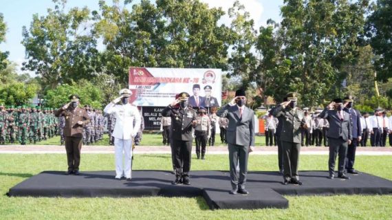 HUT  Bhayangkara ke -76,  Bupati Abdul Latif Ikuti Upacara di Mapolres Bangkalan