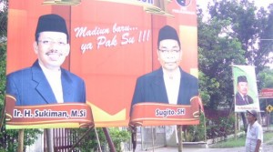 Jelang Coblosan Pilbup Madiun, Incumbent Copoti Baliho