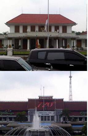 Grahadi Kibarkan Bendera Setengah Tiang, Pemkot Surabaya Tidak