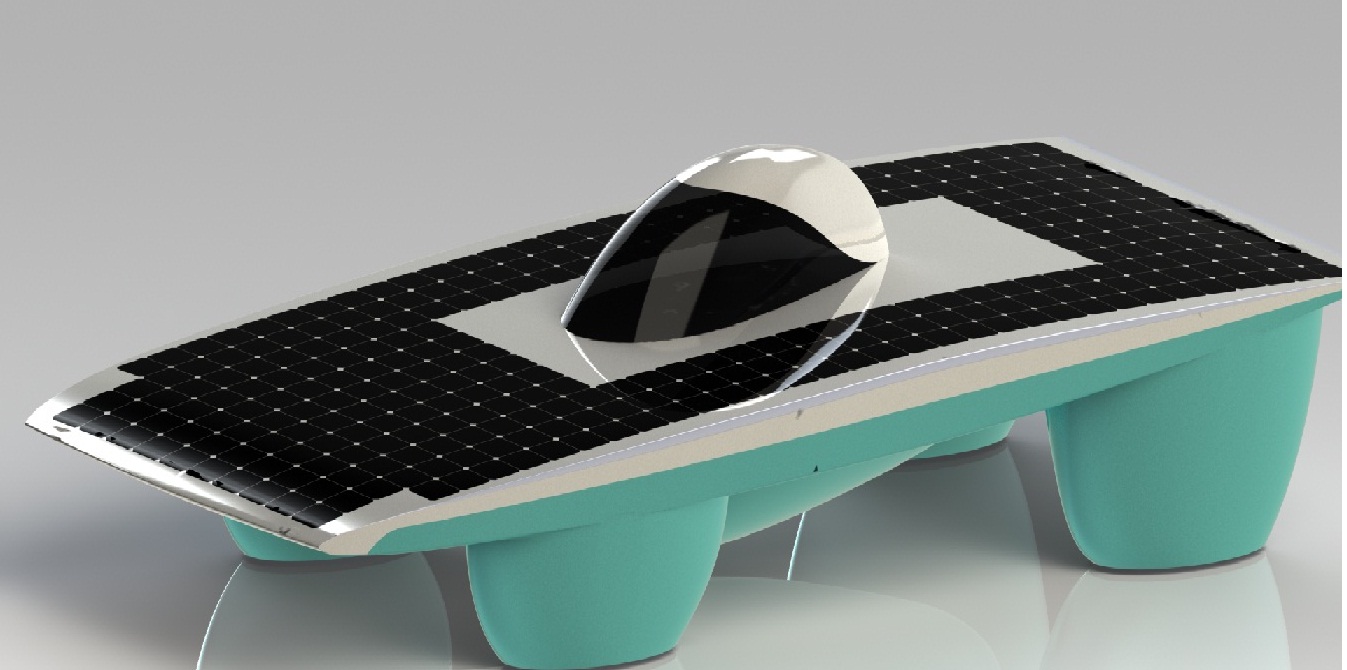 Mobil Surya ITS yang akan dilombakan dalam World Solar Challenge 2013