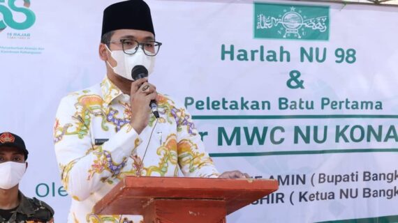 Ra Latif  Resmikan Pembangunan Kantor MWC NU Konang