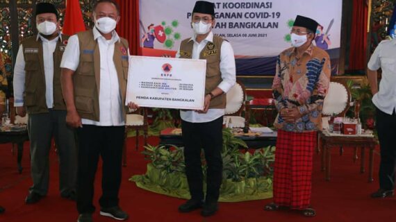 Pemkab Bangkalan Dapat Bantuan Dana Siap Pakai Rp 1 Miliar dari BNPB untuk Penanggulangan Covid-19
