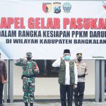Ra Latif Bupati Bangkalan Pimpin Gelar Apel Pasukan untuk Maksimalkan PPKM Darurat