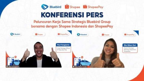 Layanan Berbasis Transformasi Digital: Kolaborasi Bluebird Group, Shopee Indonesia, dan ShopeePay