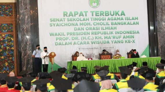 Wapres KH Ma’ruf Amin di STAIS Syaichona Moh. Cholil Bangkalan : Jangan kita menjadi “bangsa tong kosong nyaring bunyinya”