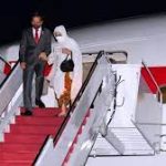 Pesawat GIA 1 bawa Jokowi dan Ibu Iriana bertolak kembali ke Indonesia