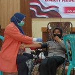 UDD PMI Digandeng Polwan Pamekasan Menggelar Donor Darah Menjelang HUT Ke-74 Polwan