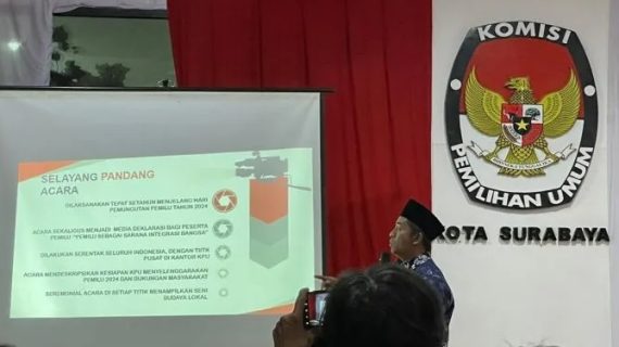 Persiapan KPU Surabaya sambut estafet kirab bendera parpol peserta pemilu 2024